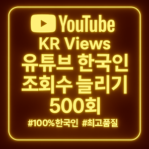 유튜브 조회수 늘리기 500회