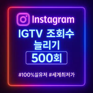 인스타 IGTV 조회수 500회
