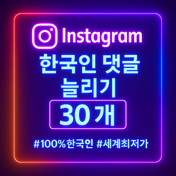 인스타 한국인 댓글 30개