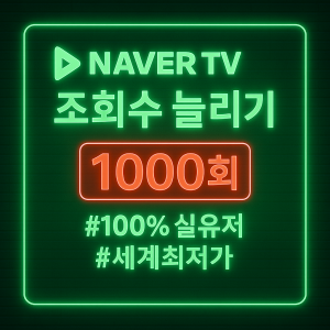 네이버TV 조회수 늘리기 1000회