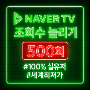 네이버TV 조회수 늘리기 500회