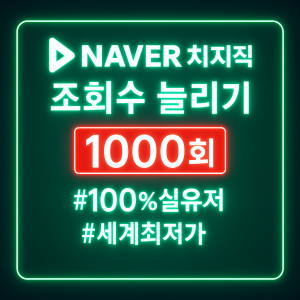네이버 치지직 조회수 늘리기 1000회